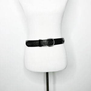 HECHO EN MEXICO Black leather BELT black western whipstiched mens size 34